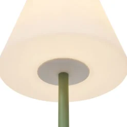 QAZQA Außenstehleuchte Grün mit weißem Schirm IP65 - Virginia