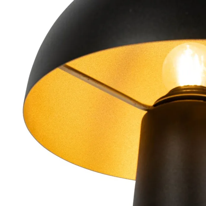 QAZQA Außenstehleuchte schwarz 65 cm - Pilz