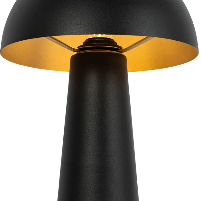 QAZQA Außenstehleuchte schwarz 65 cm - Pilz