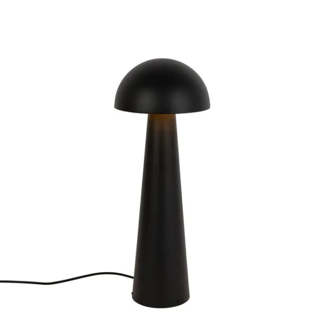 QAZQA Außenstehleuchte schwarz 65 cm - Pilz