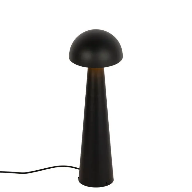 QAZQA Außenstehleuchte schwarz 65 cm - Pilz