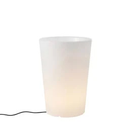 QAZQA Außenstehleuchte weiß 60 cm Blumentopf IP44 - Verano