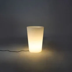 QAZQA Außenstehleuchte weiß 60 cm Blumentopf IP44 - Verano