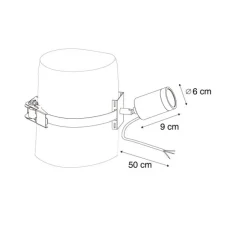 QAZQA Außenstrahler Schwarz für Baum GU10 50mm Drehbar und Neigbar IP65 - Solo