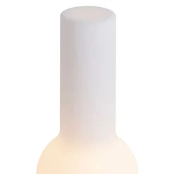 QAZQA Außen-Tischleuchte Schwarz-Weiß mit wiederaufladbarem LED IP44 - Haard