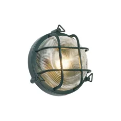 QAZQA Außenwand- und Deckenleuchte Dunkelgrün Rund IP44 - Noutica