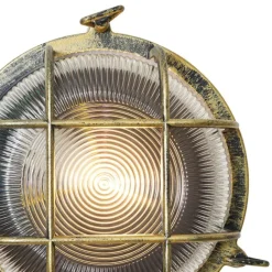 QAZQA Außenwand- und Deckenleuchte Antikgold Rund IP44 - Noutica