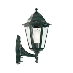 QAZQA Außenwandlaterne dunkelgrün mit Bewegungsmelder IP44 - New Orleans up