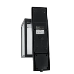 QAZQA Außenwandlaterne schwarz inkl. LED-Bewegungsmelder - Ferdinand