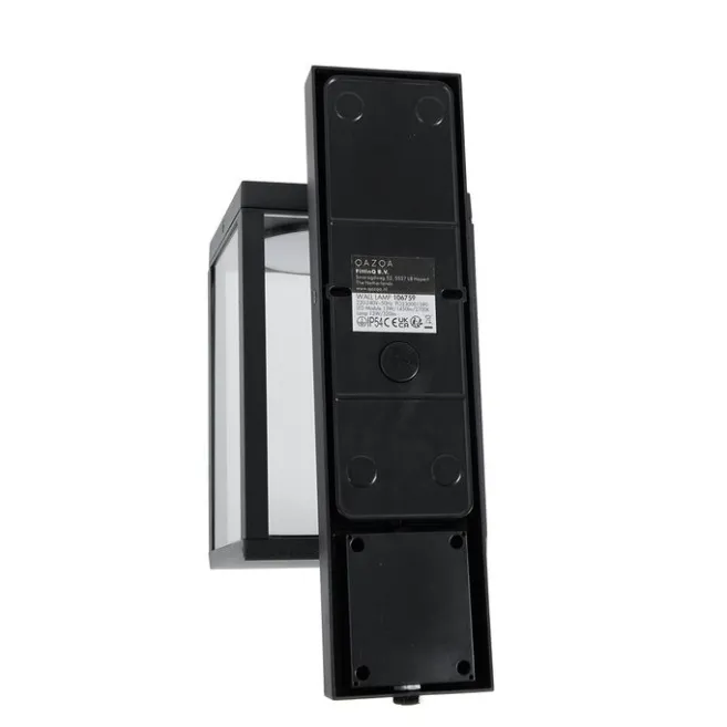 QAZQA Außenwandlaterne schwarz inkl. LED-Bewegungsmelder - Ferdinand