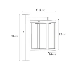 QAZQA Außenwandlaterne schwarz inkl. LED IP54 - Ferdinand
