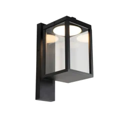 QAZQA Außenwandlaterne schwarz inkl. LED IP54 - Ferdinand