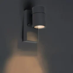 QAZQA Außenwandleuchte Anthrazit IP44 mit Dämmerungssensor - Solo