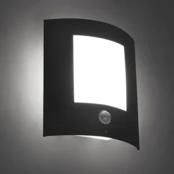 QAZQA Außenwandleuchte Anthrazit mit Bewegungssensor IP44 - Emmerald 1