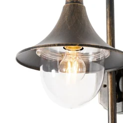 QAZQA Außenwandleuchte antikgold IP44 inkl. Bewegungsmelder - Daphne