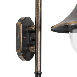 QAZQA Außenwandleuchte antikgold IP44 inkl. Bewegungsmelder - Daphne