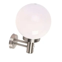 QAZQA Außenwandleuchte aus Edelstahl IP44 mit Bewegungsmelder - Sfera