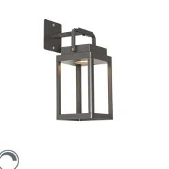 QAZQA Außenwandleuchte dunkelgrau inkl. LED wiederaufladbar - Yara