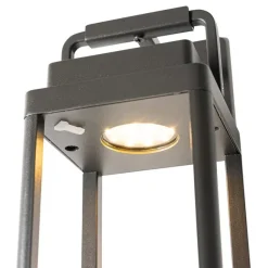 QAZQA Außenwandleuchte dunkelgrau inkl. LED wiederaufladbar - Yara