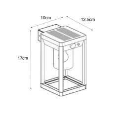 QAZQA Außenwandleuchte dunkelgrau inkl. LED und Solar - Sonne