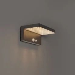 QAZQA Außenwandleuchte dunkelgrau inkl. LED und Solar - Sunnie