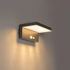 QAZQA Außenwandleuchte dunkelgrau inkl. LED und Solar - Sunnie