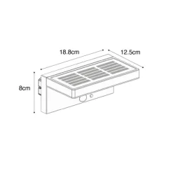 QAZQA Außenwandleuchte dunkelgrau inkl. LED und Solar - Sunnie