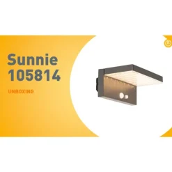 QAZQA Außenwandleuchte dunkelgrau inkl. LED und Solar - Sunnie