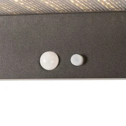 QAZQA Außenwandleuchte dunkelgrau inkl. LED und Solar - Sunnie