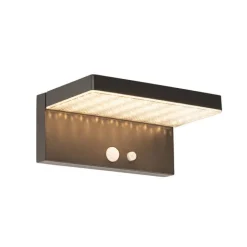 QAZQA Außenwandleuchte dunkelgrau inkl. LED und Solar - Sunnie