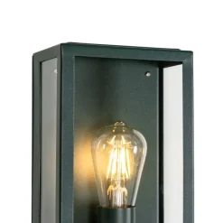 QAZQA Außenwandleuchte dunkelgrün mit Dämmerungssensor IP44 - Rotterdam