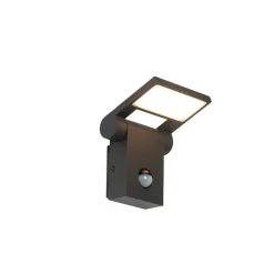 QAZQA Außenwandleuchte grau inkl. LED IP54 mit Bewegungsmelder - Zane