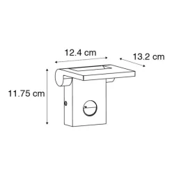 QAZQA Außenwandleuchte grau inkl. LED IP54 mit Bewegungsmelder - Zane
