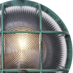 QAZQA Außenwandleuchte Grün Rund IP44 - Noutica