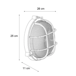 QAZQA Außenwandleuchte Grün Rund IP44 - Noutica