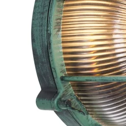 QAZQA Außenwandleuchte Grün Rund IP44 - Noutica