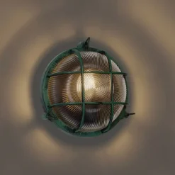 QAZQA Außenwandleuchte Grün Rund IP44 - Noutica