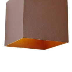 QAZQA Außenwandleuchte Rostbraun inkl. LED 2-flammig IP65 Solar - Charlene