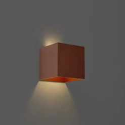 QAZQA Außenwandleuchte Rostbraun inkl. LED 2-flammig IP65 Solar - Charlene