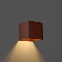 QAZQA Außenwandleuchte Rostbraun inkl. LED IP65 Solar - Charlene