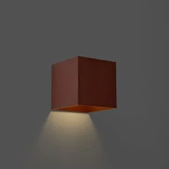 QAZQA Außenwandleuchte Rostbraun inkl. LED IP65 Solar - Charlene