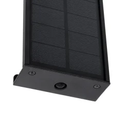 QAZQA Außenwandleuchte schwarz 30 cm inkl. LED 4-stufig dimmbar mit Solar - Serena