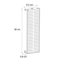 QAZQA Außenwandleuchte schwarz 30 cm inkl. LED 4-stufig dimmbar mit Solar - Serena