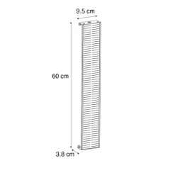 QAZQA Außenwandleuchte schwarz 60 cm inkl. LED 4-stufig dimmbar mit Solar - Serena