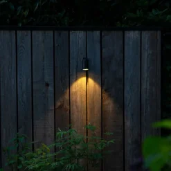 QAZQA Außenwandleuchte Schwarz Edelstahl GU10 50mm IP44 - Solo