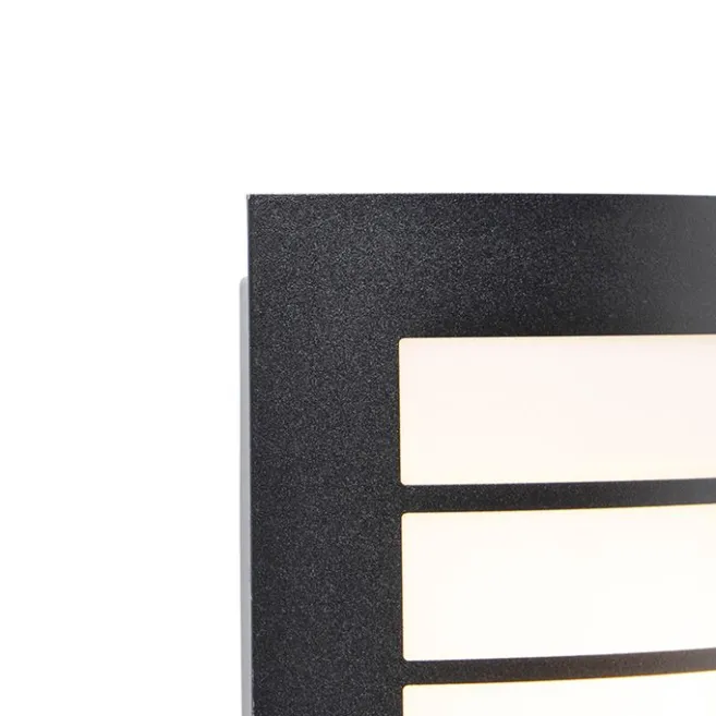 QAZQA Außenwandleuchte schwarz IP44 mit Hell-Dunkel-Sensor - Miro