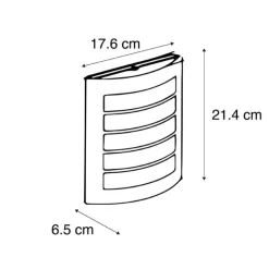 QAZQA Außenwandleuchte schwarz IP44 mit Hell-Dunkel-Sensor - Miro