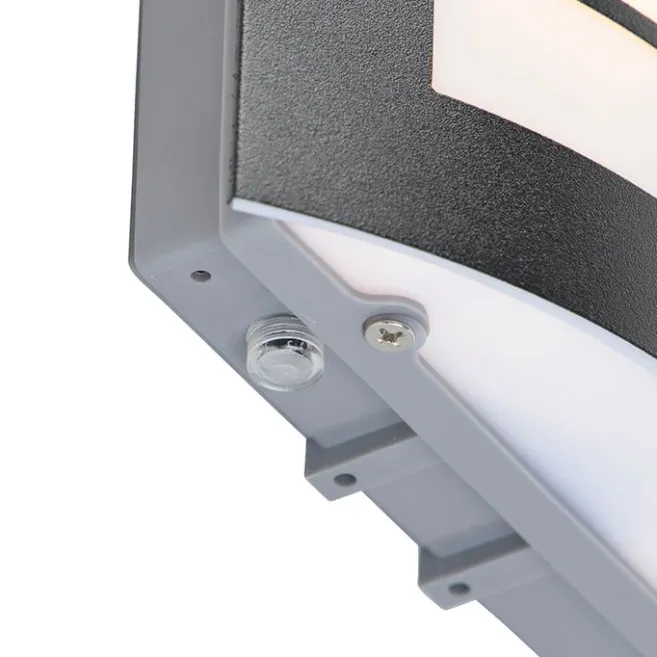 QAZQA Außenwandleuchte schwarz IP44 mit Hell-Dunkel-Sensor - Miro