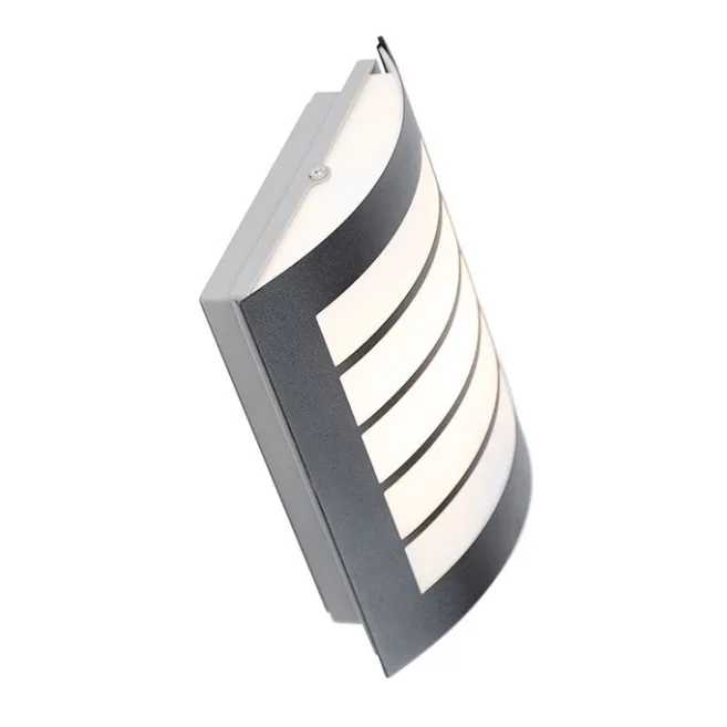 QAZQA Außenwandleuchte schwarz IP44 mit Hell-Dunkel-Sensor - Miro