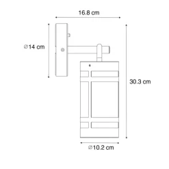 QAZQA Außenwandleuchte schwarz IP44 Hell-Dunkel-Sensor - Ruben